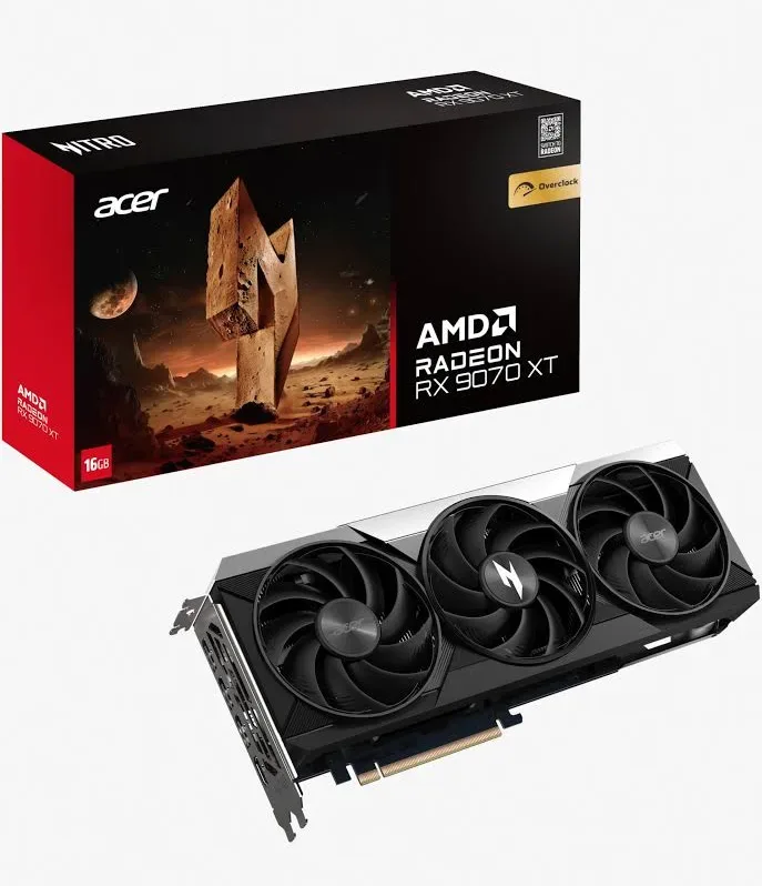 Acer Nitro AMD Radeon RX 9070 XT OC 16 Go GDDR6 PCI Express 7680 x 4320