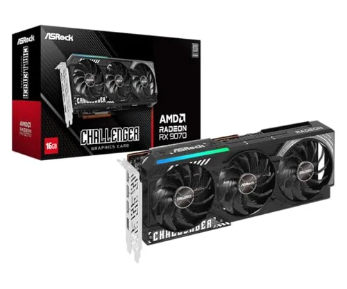 Carte graphique ASRock AMD Radeon Rx 9070 Challenger de 16 Go d'Asrock