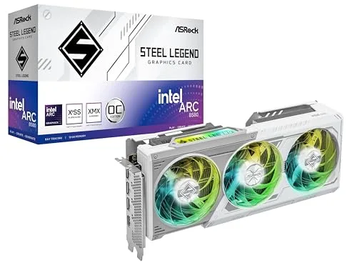 Carte graphique ASRock Intel Arc B580 Steel Legend 12 Go GDDR6 OC Tri DisplayPort