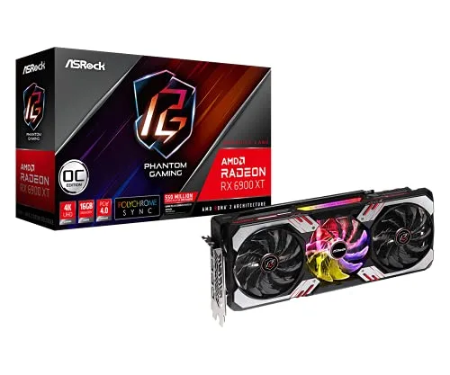 Carte graphique ASRock Radeon RX 6900 XT Phantom Gaming OC Edition 16 Go GDDR6