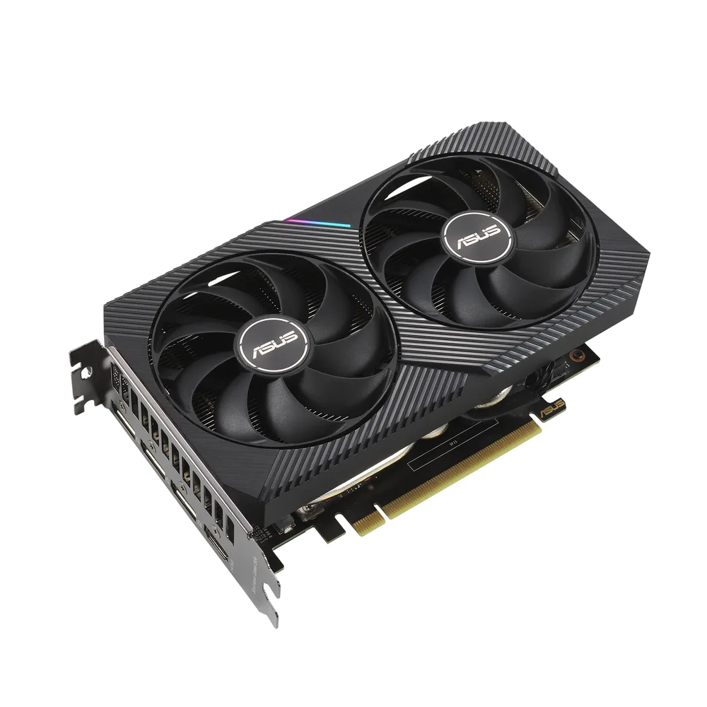 asus DUAL GeForce RTX 3060 Ti V2 Édition MINI OC LHR 8 Go GDDR6 image 2
