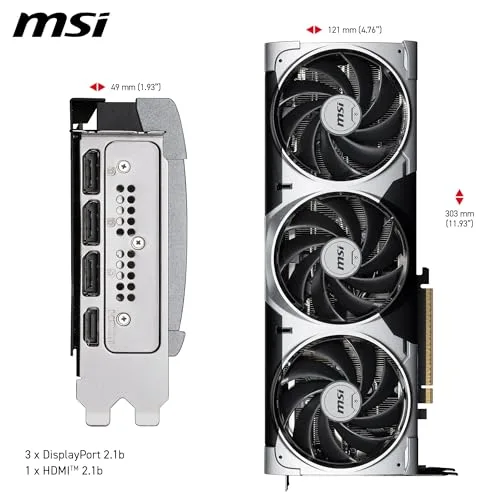 Carte graphique - MSI - VENTUS GeForce RTX 5070 - 12 Go GDDR7 - 3 ventilateurs - Overclocking - vue 6