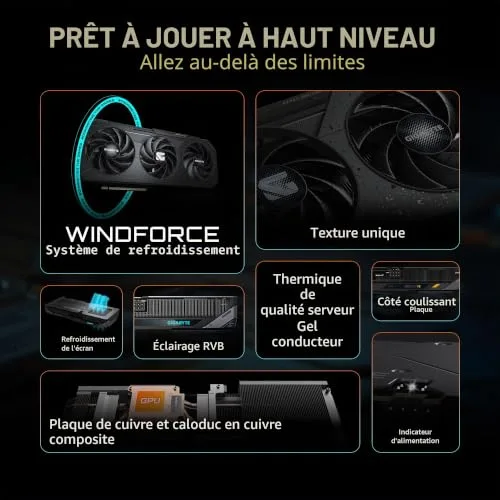 GIGABYTE Radeon RX 9060 XT Gaming OC 16G PCIe 5.0 16 Go GDDR6 GV-R9060XTGAMING OC-16GD image 2