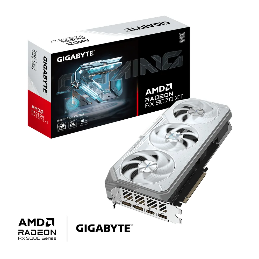 gigabyte Radeon RX 9070 XT GAMING OC ICE 16GB GDDR6 image 2