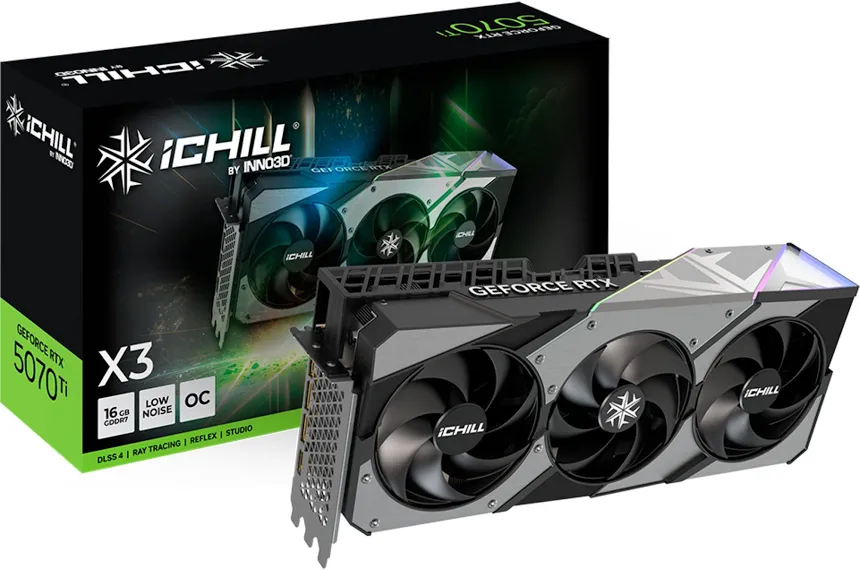 INNO3D GeForce RTX 5070 Ti iChill X3 16GB GDDR7 Reflex 2 RTX  image 4