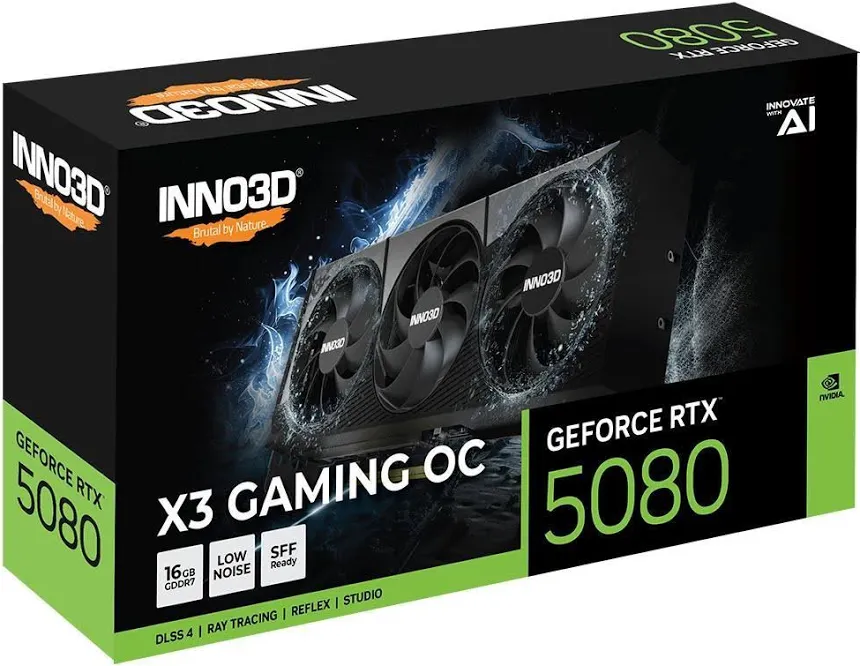 INNO3D GeForce RTX 5080 X3 GAMING OC 16 Go GDDR7 Reflex 2 RTX  image 2