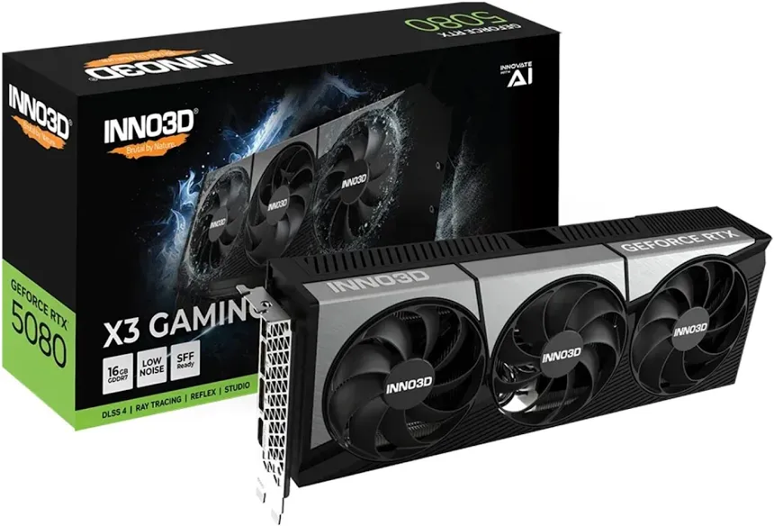 INNO3D GeForce RTX 5080 X3 GAMING OC 16 Go GDDR7 Reflex 2 RTX 