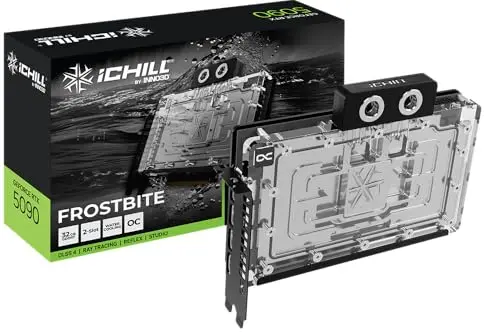 Carte graphique INNO3D GeForce RTX 5090 iCHILL FROSTBITE 32 Go GDDR7 Reflex 2 RTX