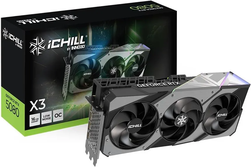 INNO3D iChill GeForce RTX 5080 X3 V2 16GB GDDR7 Reflex 2 RTX image 1