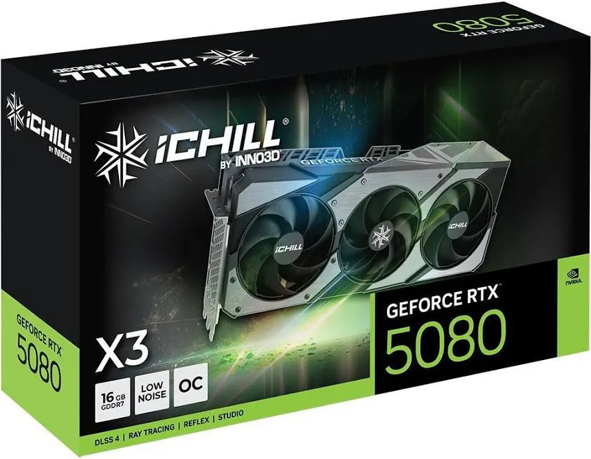 INNO3D iChill GeForce RTX 5080 X3 V2 16GB GDDR7 Reflex 2 RTX  image 4