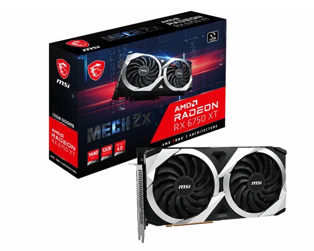 msi AMD Radeon RX 6750 XT MECH 2X 12 Go GDDR6 V1 image 1
