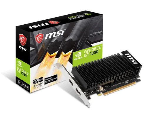 msi GeForce GT 1030 2GB GDDR4 Low Profile Passive