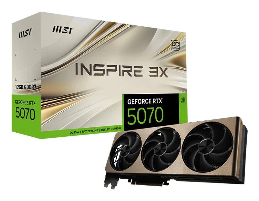 msi GeForce RTX 5070 12G INSPIRE 3X OC image 1