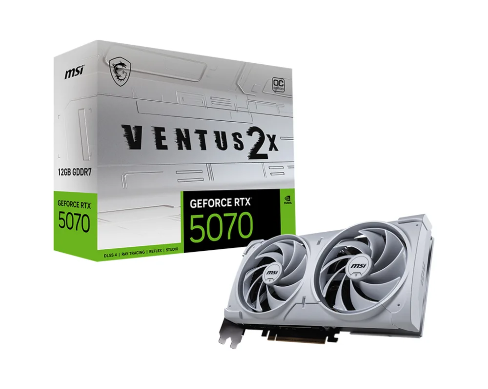 msi GeForce RTX 5070 12G VENTUS 2X OC WHITE image 1