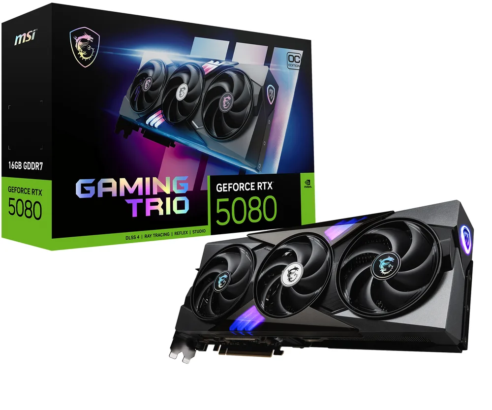 msi GeForce RTX 5080 16G GAMING TRIO OC image 1