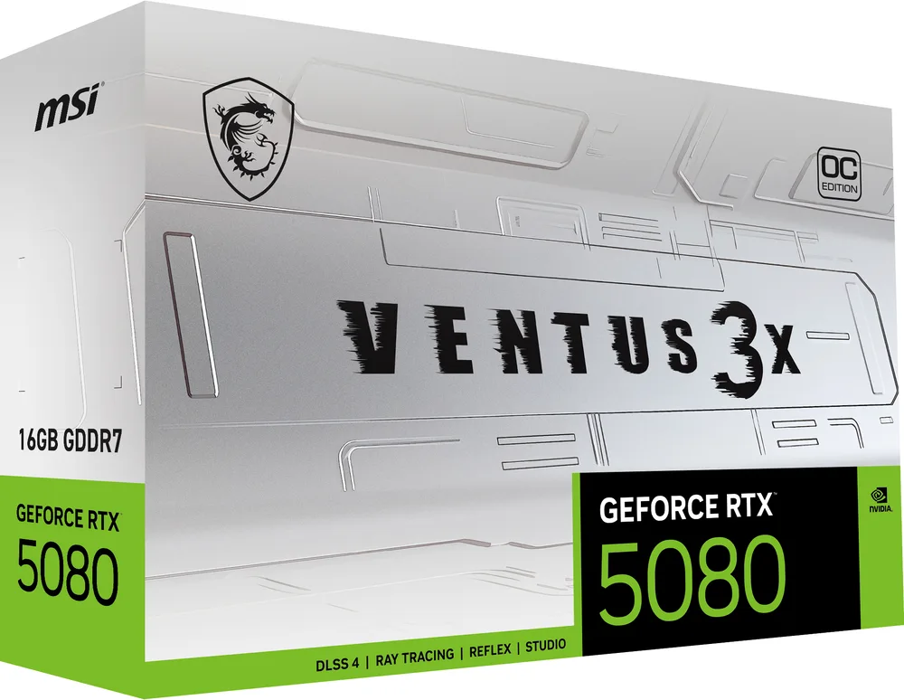 msi GeForce RTX 5080 VENTUS 3X OC 16 Go GDDR7 Reflex 2 RTX Blanc image 2