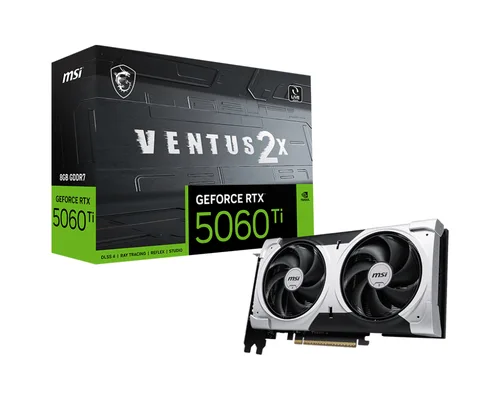 msi hautes performances RTX 5060Ti 8 Go GDDR6 Ventus 2X PLUS à double ventilateur