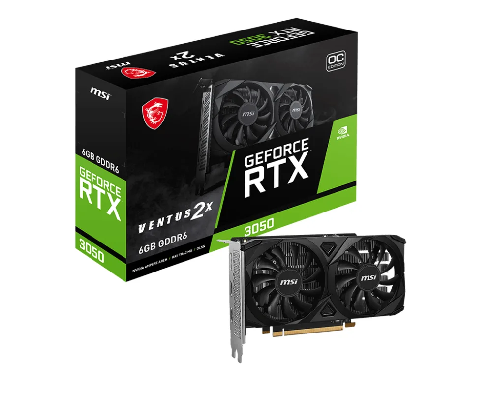 msi VENTUS GeForce RTX 3050 2X E 6G OC NVIDIA 6 Go GDDR6 image 1