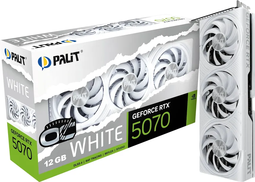Palit GeForce RTX 5070 White OC 12GB GDDR7 Reflex 2 RTX