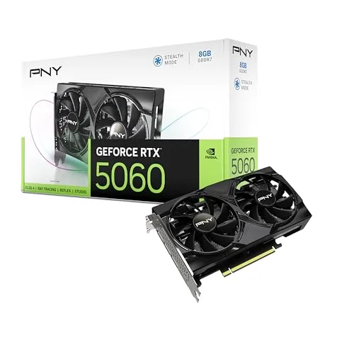 Carte graphique PNY GeForce RTX 5060 Double ventilateur 8 Go GDDR7 Reflex 2 RTX