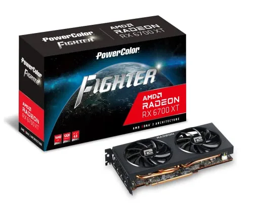 Powercolor Fighter AMD Radeon RX 6700 XT de Gaming avec mémoire GDDR6 12 Go
