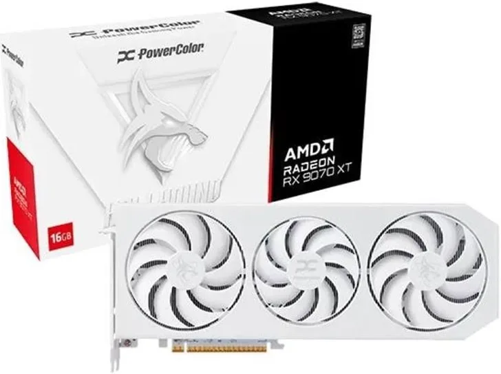 Powercolor Radeon RX 9070 XT Spectral White OC  image 1