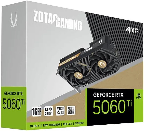 Zotac GAMING GeForce RTX 5060 Ti AMP 16 Go GDDR7 Reflex 2 RTX