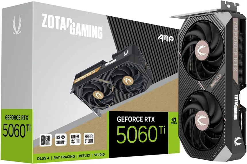 Zotac GAMING GeForce RTX 5060 Ti AMP 8 Go GDDR7 Reflex 2 RTX  image 1