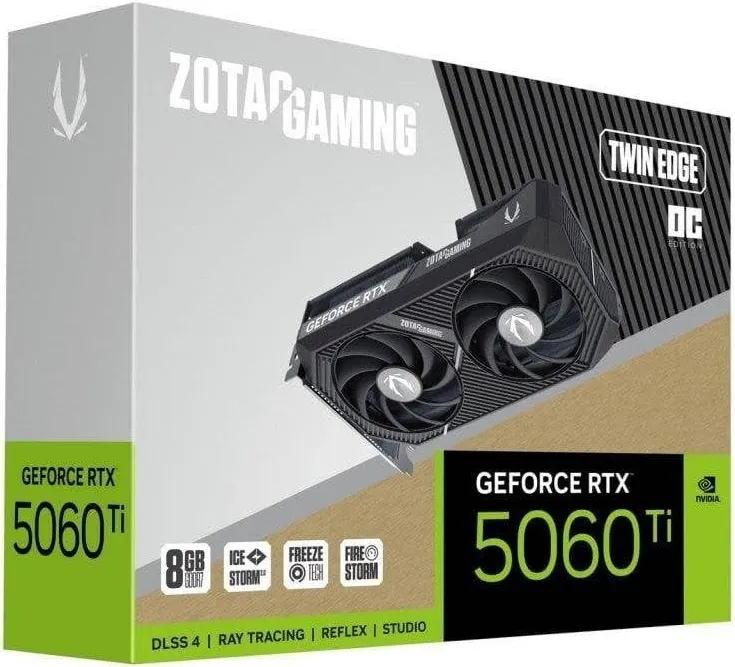 Zotac GAMING GeForce RTX 5060 Ti Twin Edge OC 8GB GDDR7 Reflex 2 RTX 