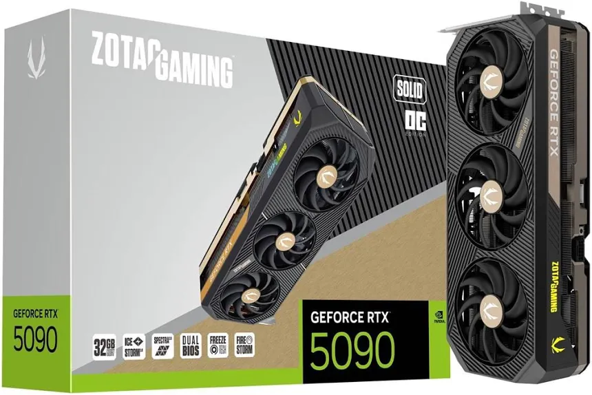 Zotac GAMING GeForce RTX 5090 SOLID OC 32 Go GDDR7 Reflex 2 RTX image 1
