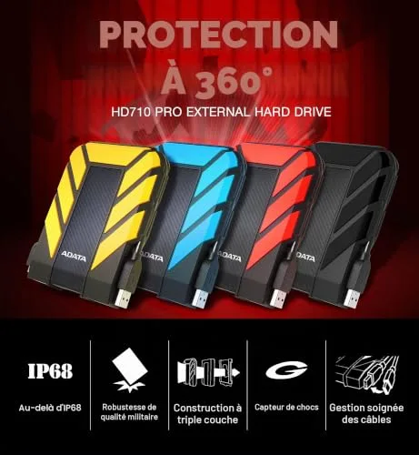ADATA HD710P 1 To Bleu - vue 7