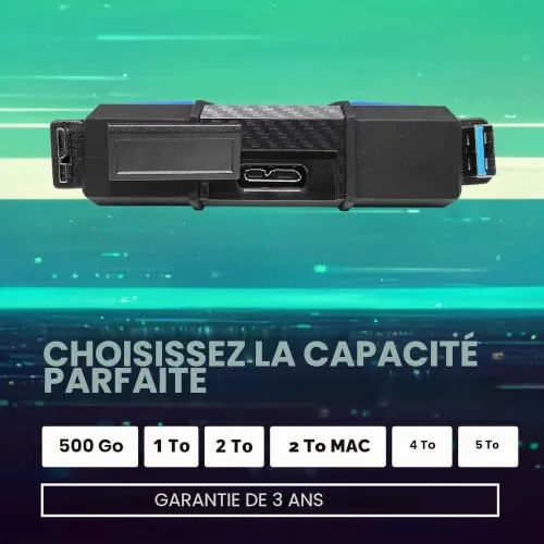 ADATA HD710P 2 To - vue 3