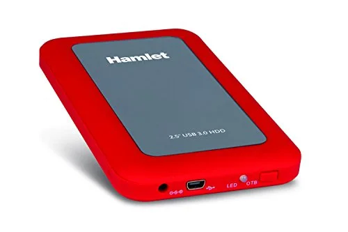 Hamlet HXD25U3MRD Boîtier HDD 2,5" USB 3.0 rouge