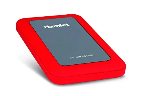 BOX PER HDD 2.5IN - HAMLET - HXD25U3MRD - USB 3.0 - SATA - 2 To - Rouge - vue 5