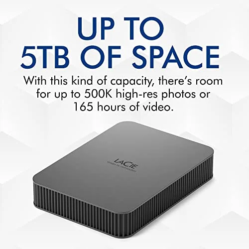 Disque dur externe - LACIE - Mobile Drive STLR400040 - 4 To - Chiffré - USB 3.2 Gen 1 - vue 2