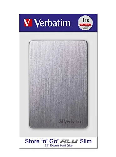 Disque dur externe VERBATIM Store n Go Slim - 1 To - USB 3.2 Gen 1 - Gris - vue 5