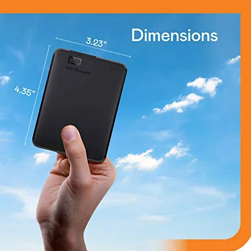 Disque dur externe WD Elements 1 To Noir - vue 2