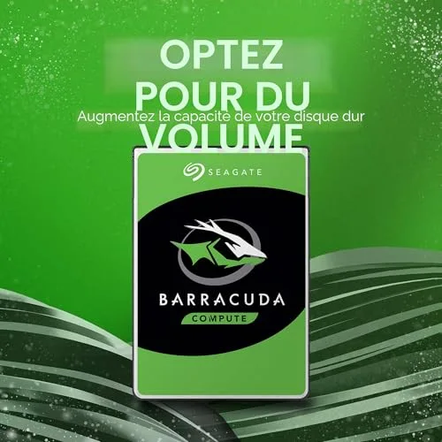 Disque dur interne SEAGATE BarraCuda Compute - 2 To - SATA 6Gb/s - 7200 tr/min - vue 2