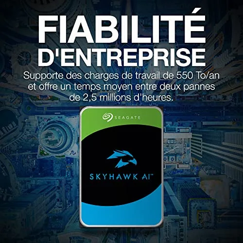 Disque dur - SEAGATE - SkyHawk AI - 10 To - 3.5 - Serial ATA 6 Gb/s - vue 6