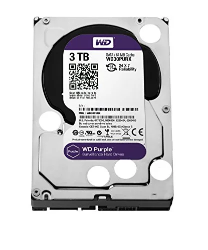 Disque Dur WD Purple 3TB HDD 5400rpm - vue 3