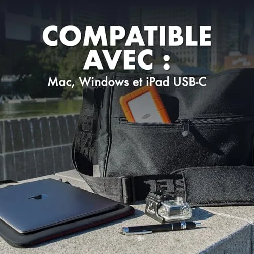 LaCie Rugged USB-C 1 To Orange - vue 8