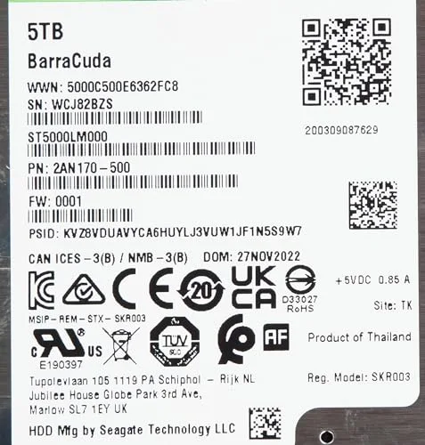 Seagate BarraCuda 5 TB ST5000LM000 - vue 5