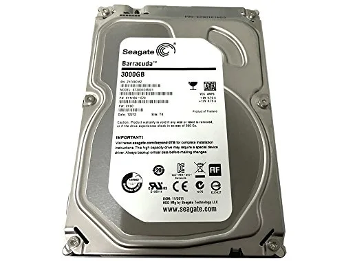 Seagate Desktop HDD ST3000DM001 Disque dur 3 To interne 3.5 SATA 6Gb-s 7200 tours-min mémoire tampon : 64 Mo - vue 2