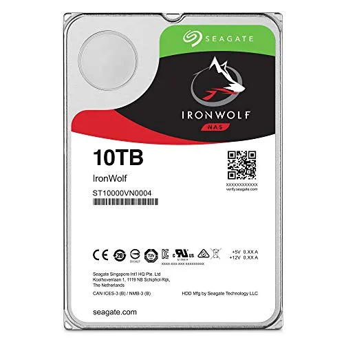 SEAGATE - Disque dur Interne - NAS Iron Wolf - 10To - 7 200 tr/min - 3.5 - vue 2