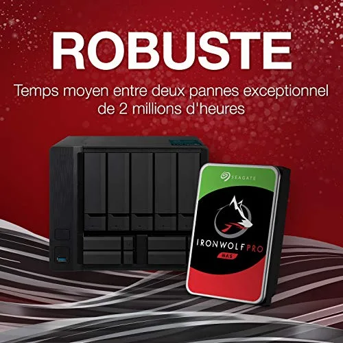 SEAGATE - Disque dur Interne - NAS IronWolf Pro - 16To - 7 200 tr/min - 3.5 - vue 2