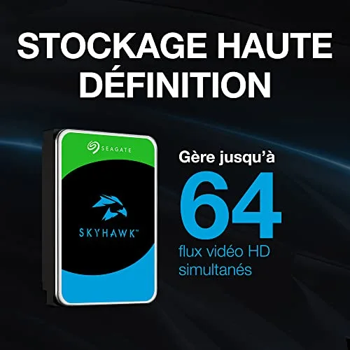 SEAGATE - Disque dur Interne - Surveillance SkyHawk - 2To - 5 900 tr/min - 3.5 (ST2000VX008) - vue 6