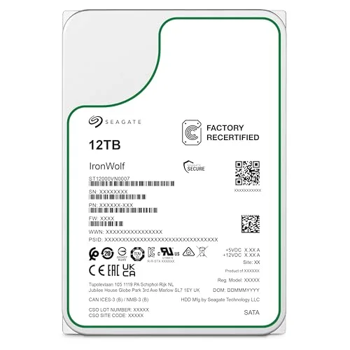 SEAGATE Disque dur pour NAS Ironwolf 3.5 12To - SATA 5900 - ST12000VN0007 - vue 3