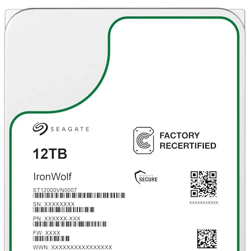 SEAGATE Disque dur pour NAS Ironwolf 3.5 12To - SATA 5900 - ST12000VN0007 - vue 4
