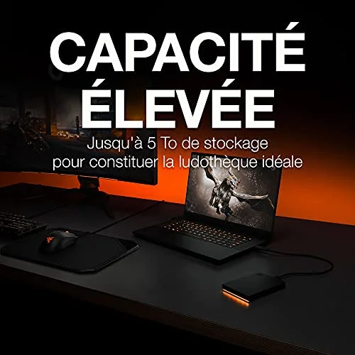 Seagate FireCuda Gaming HDD 1 To Externe - vue 3