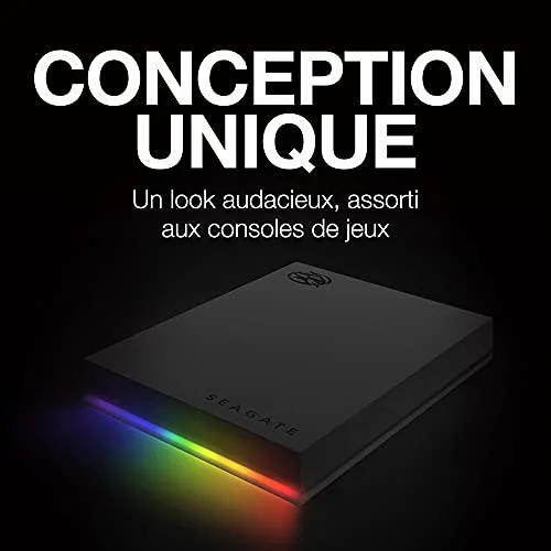 Seagate FireCuda Gaming HDD 1 To Externe - vue 5
